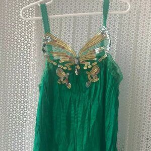 miss grant microbe Summer girl emerald embellished dress, size 6